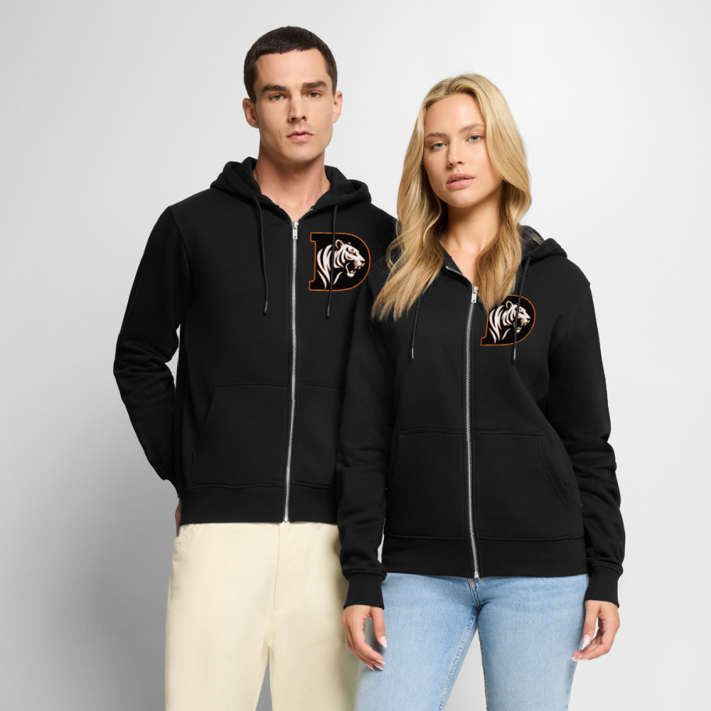 Tiger 4 Life four panel (left, right, front and back) DHS 1981 Unisex Premium Organic Zip Hoodie - black