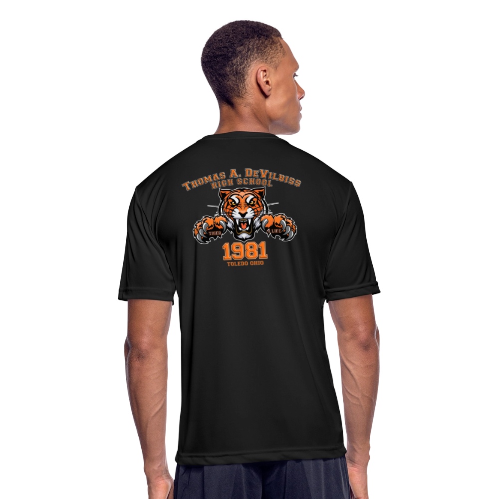 Tiger 4 Life 1981 DHS Men’s Moisture Wicking Performance T-Shirt - black