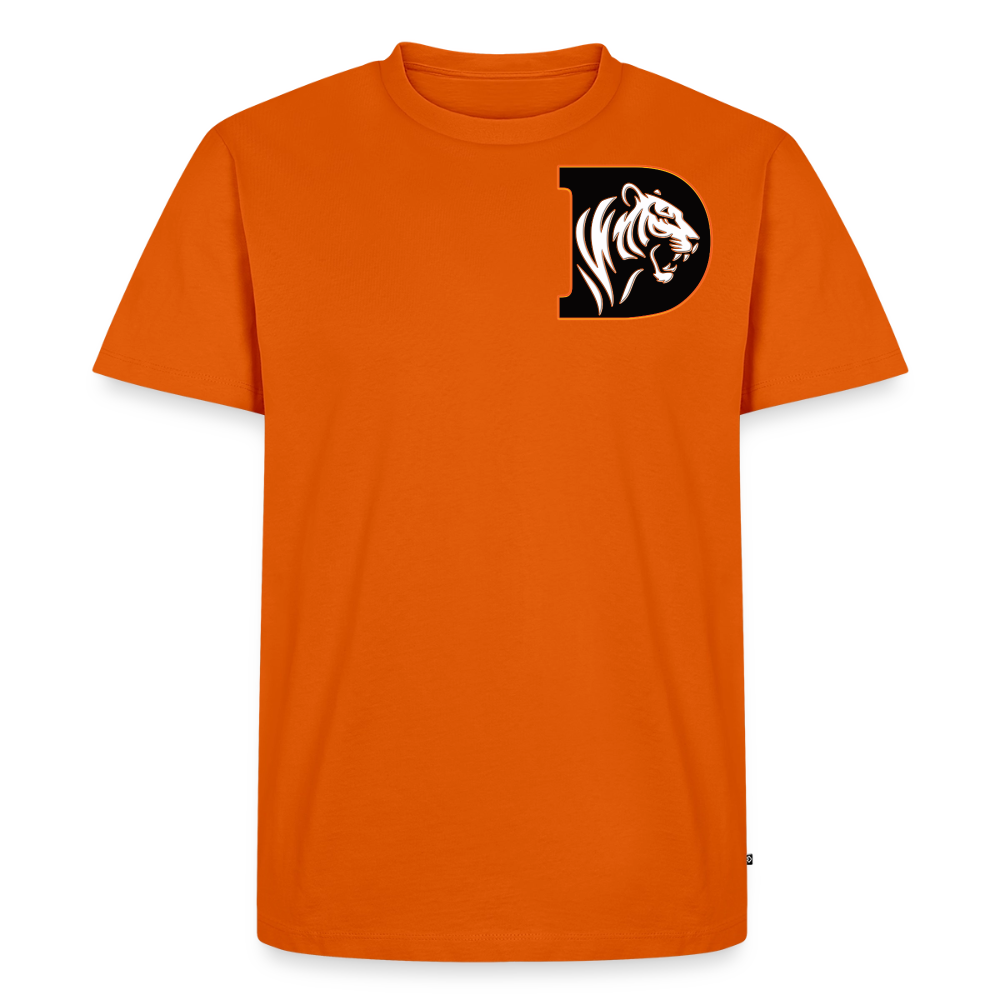 Orange Tiger 4 Life four panel (left, right, front and back) DHS 1981 Men's Premium T-Shirt - orange 