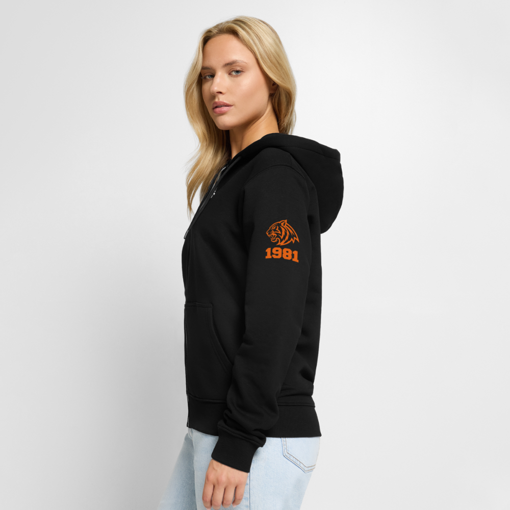 Tiger 4 Life four panel (left, right, front and back) DHS 1981 Unisex Premium Organic Zip Hoodie - black