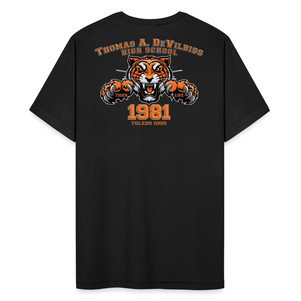 Tiger 4 Life 1981 DHS Men’s Moisture Wicking Performance T-Shirt - black